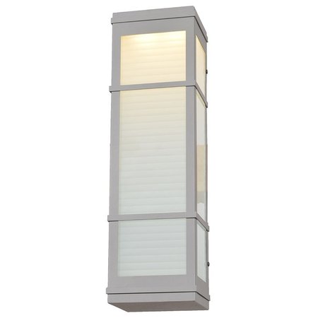 ACCESS LIGHTING Metropolis, Outdoor LED Wall Mount, Satin Finish, Ribbed Frosted Glass 20040LEDDMG-SAT/RFR